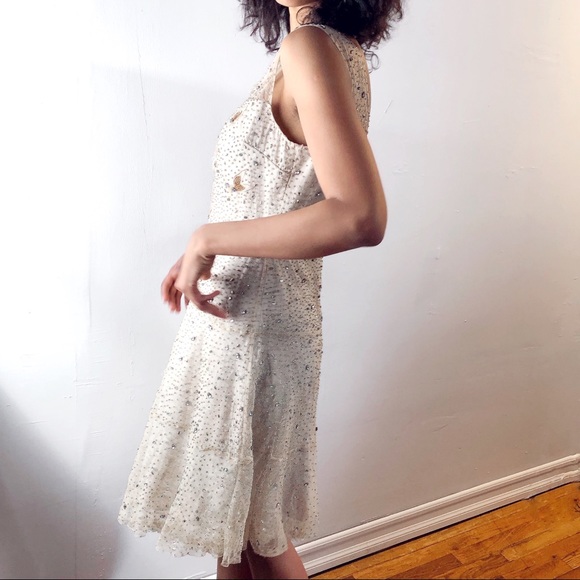 Elie Tahiri/NWT MARITZA dress. Sleeveless Midi in Neutral Tones Size US 6 - Picture 4 of 16